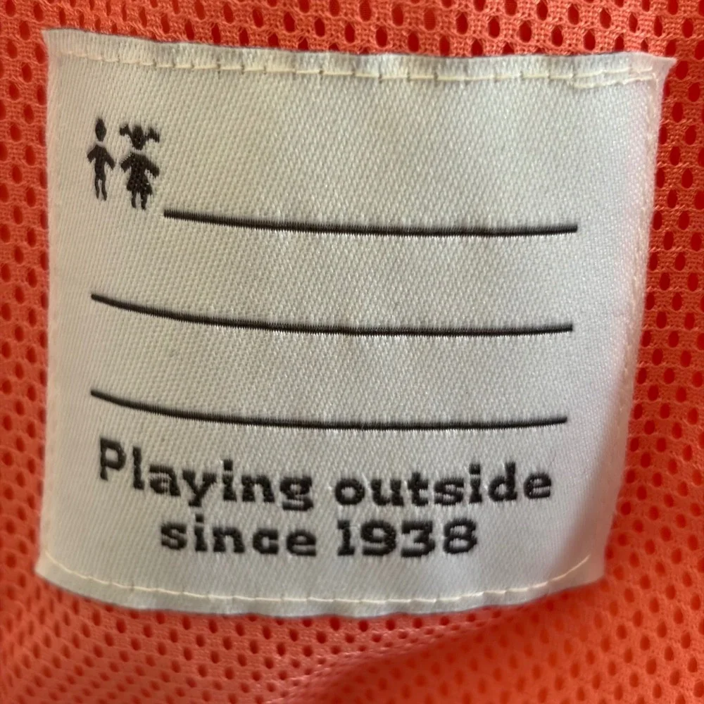 Columbia Kids Windbreaker Jacket Coral‎ Orange Purple Hooded Full Zip Size M